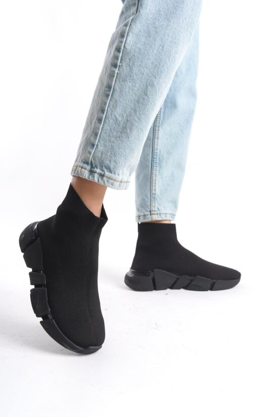 Kadın Çorap Sneaker Hafif Kalın Taban Günlük Slip On Trend Spor Ayakkabı