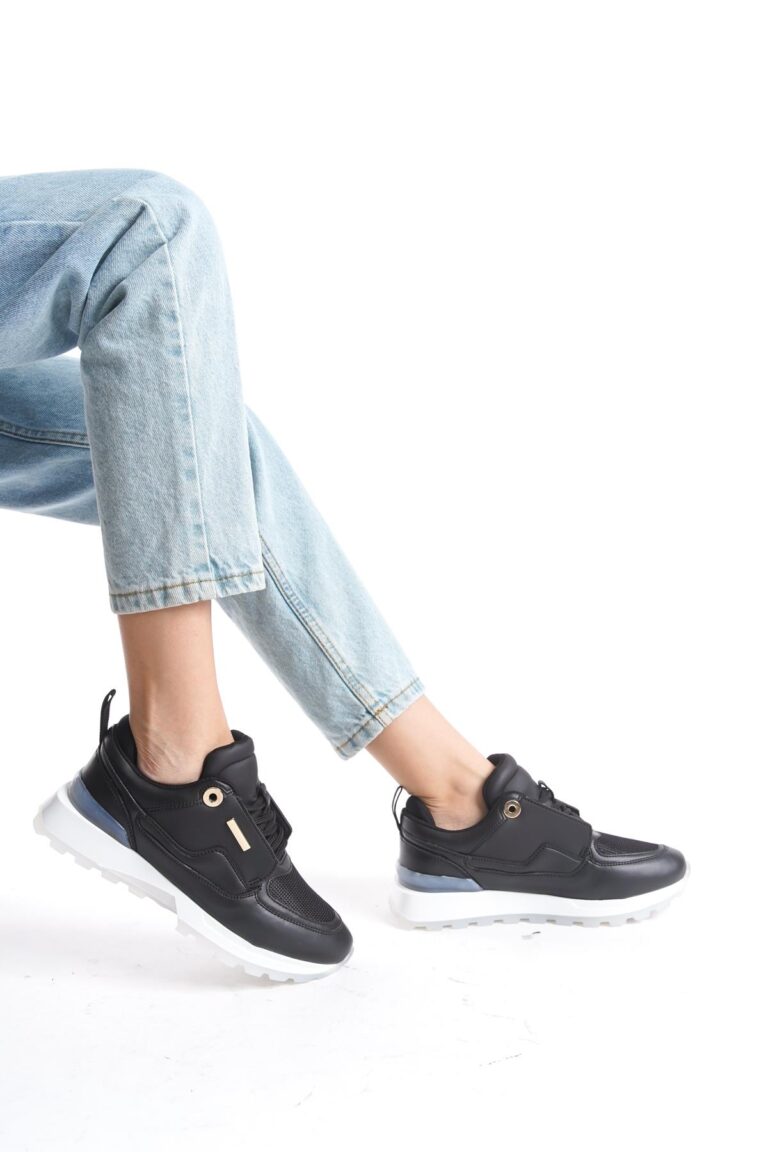 Kadın Rahat Taban Sneaker Bağcıklı Trend Günlük Tam Kalıp Spor Ayakkabı - Görsel 2