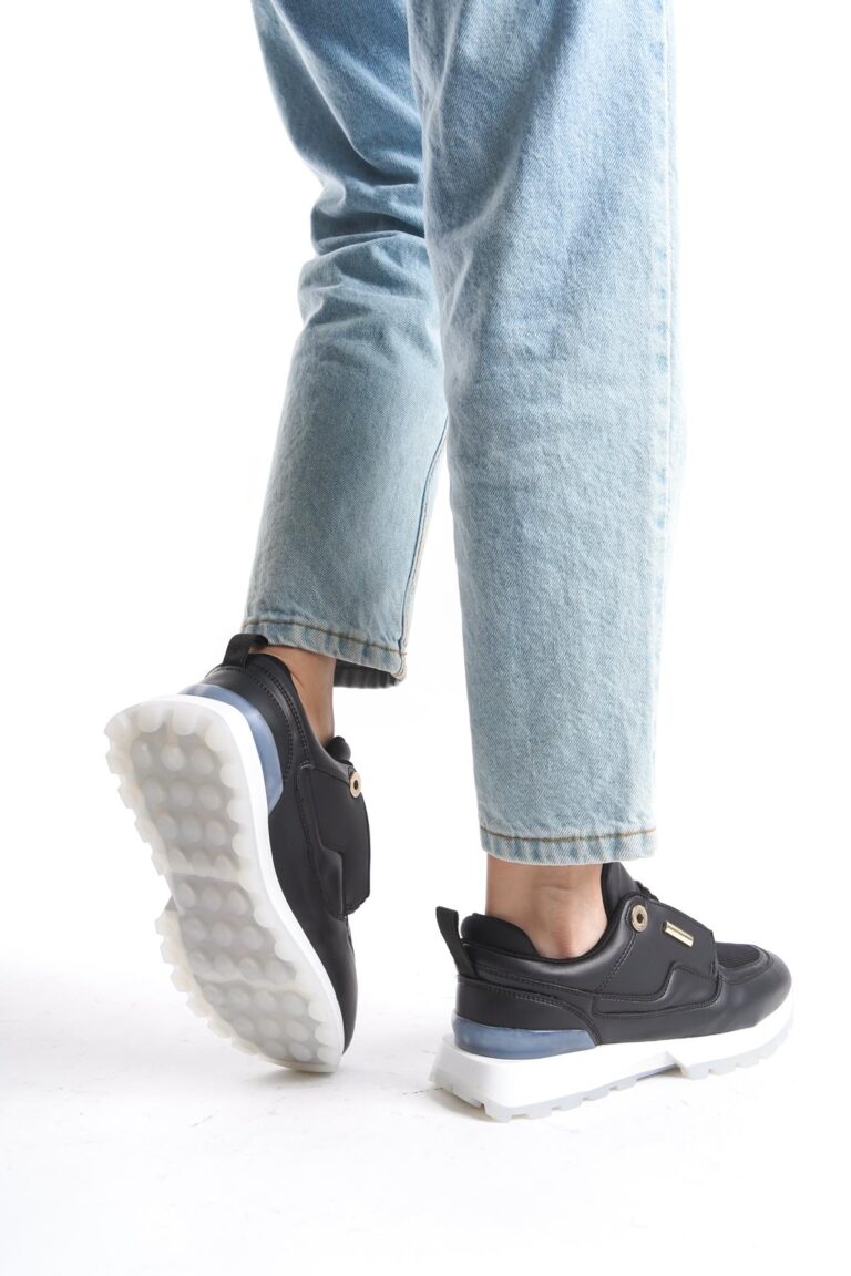 Kadın Rahat Taban Sneaker Bağcıklı Trend Günlük Tam Kalıp Spor Ayakkabı - Görsel 3