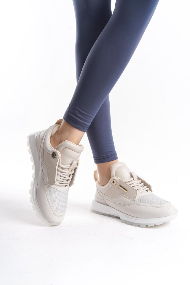 Kadın Rahat Taban Sneaker Bağcıklı Trend Günlük Tam Kalıp Spor Ayakkabı - Görsel 3