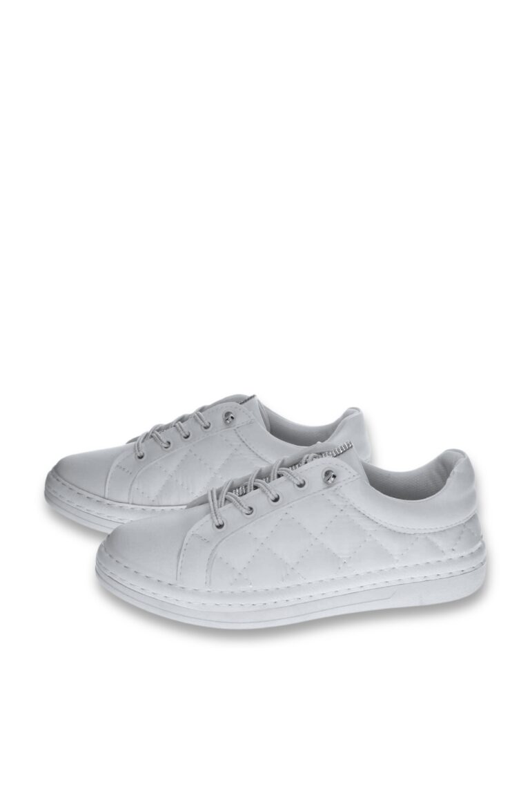 Kadın Kapitone Desenli Bağcıklı Günlük Sneaker - Görsel 3